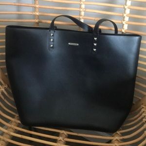 Rebecca Minkoff black leather tote bag